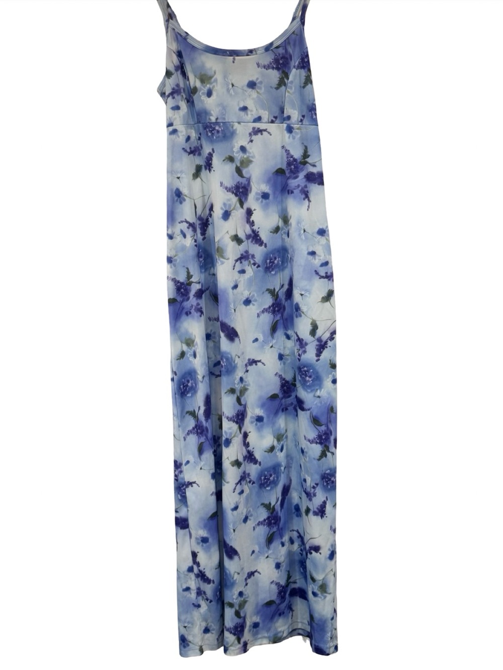 🪻🦋 VINTAGE Y2K Blue Floral Maxi Slip Dress with Spaghetti Straps‎ 🦋🪻 - Picture 2 of 13
